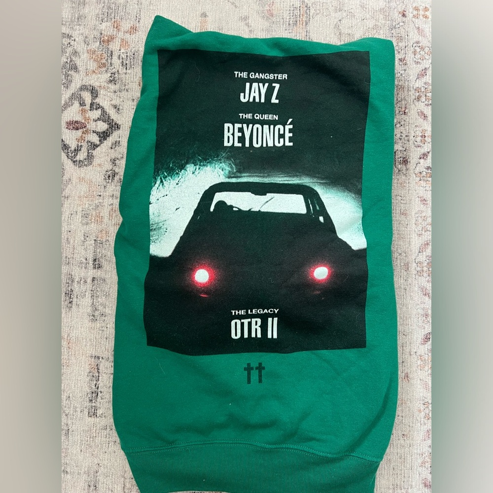 OTR II BEYONCÉ AND JAY Z GREEN SMALL HOODIE